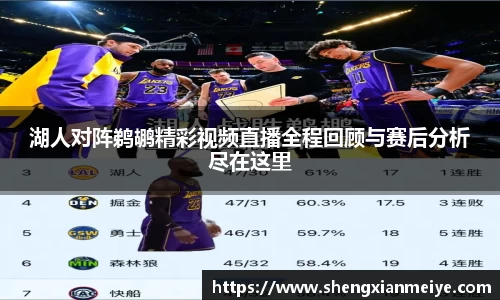 湖人对阵鹈鹕精彩视频直播全程回顾与赛后分析尽在这里